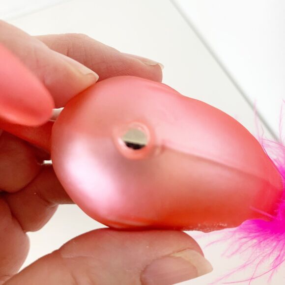 Bird Ornament Lot of 6 Christmas Pink Flamingo Owl Dove - Picture 3 of 8